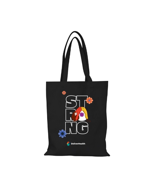 Strong Women Tote Bag - Black